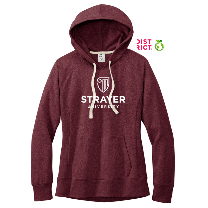 STRAYER District® Women’s Re-Fleece™ Hoodie - Maroon Heather