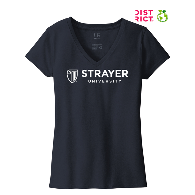 STRAYER District ® Women’s Re-Tee ® V-Neck - True Navy