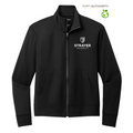STRAYER Port Authority® Ladies C-FREE® Double Knit Full-Zip - Deep Black Grey Steel Heather
