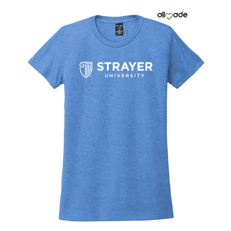STRAYER Allmade® Women’s Tri-Blend Tee - Azure Blue