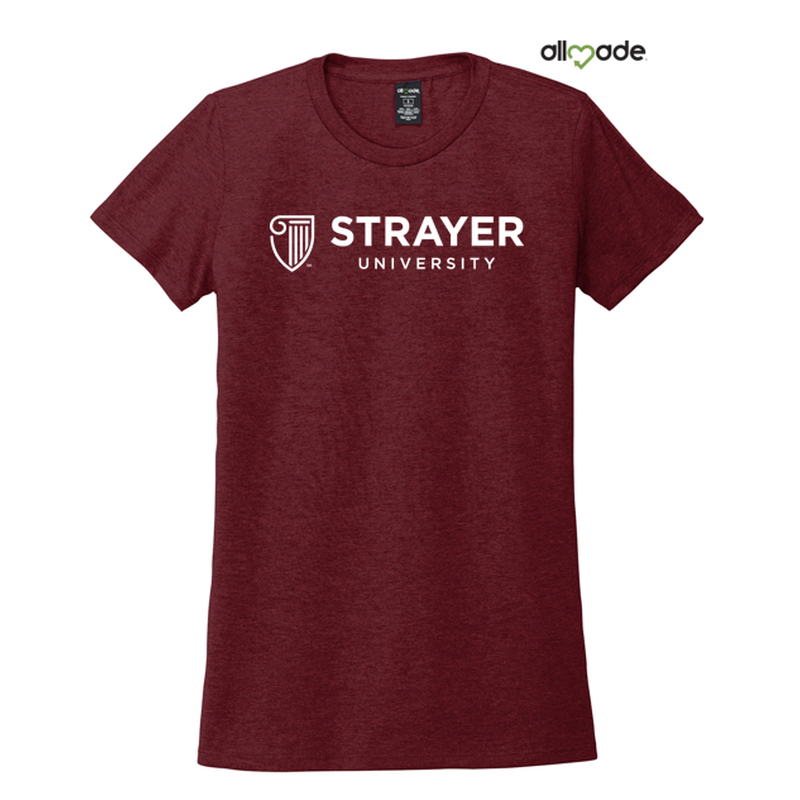 STRAYER Allmade® Women’s Tri-Blend Tee - Vino Red