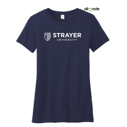 NEW STRAYER Allmade® Women’s Tri-Blend Tee - Night Sky Navy