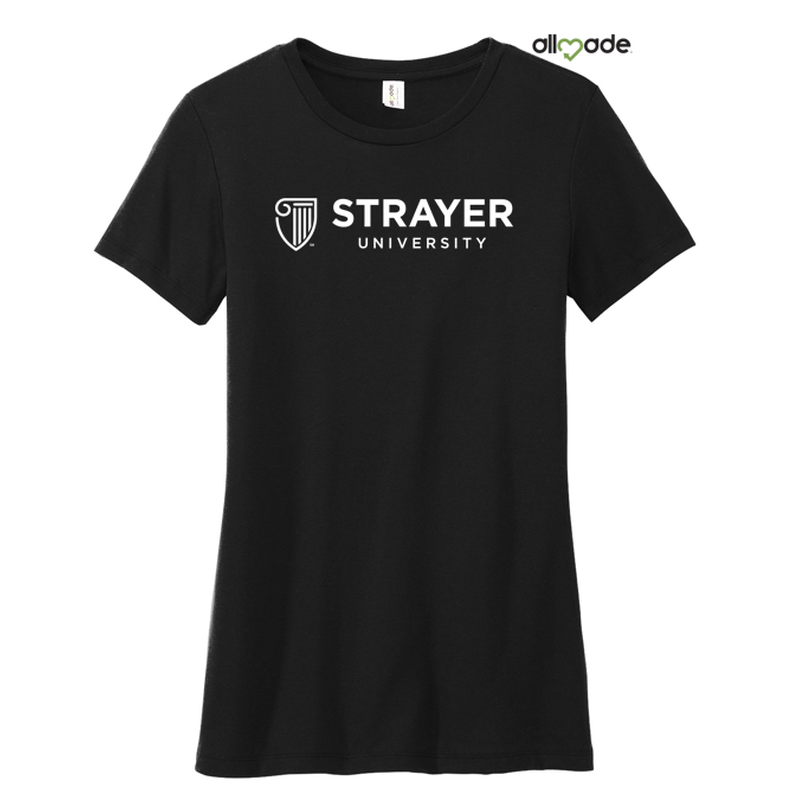 STRAYER Allmade® Women’s Tri-Blend Tee - Deep Black