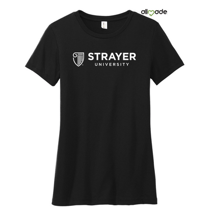 NEW STRAYER Allmade® Women’s Tri-Blend Tee - Deep Black