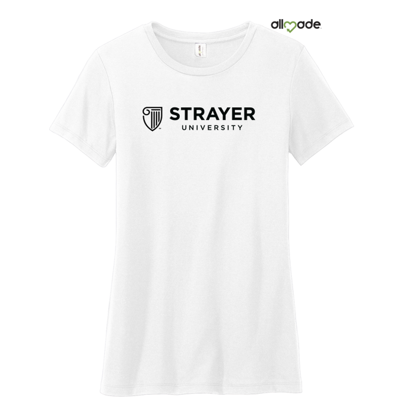 STRAYER Allmade® Women’s Tri-Blend Tee - Bright White