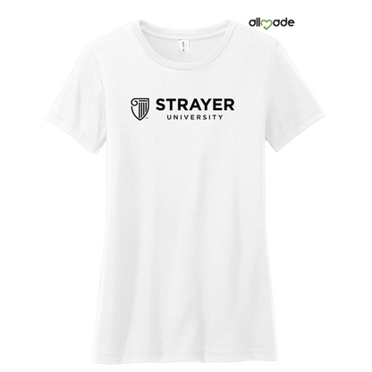 NEW STRAYER Allmade® Women’s Tri-Blend Tee - Bright White