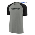 STRAYER Sport-Tek® Halftime Raglan Tee - Black/ Vintage Heather