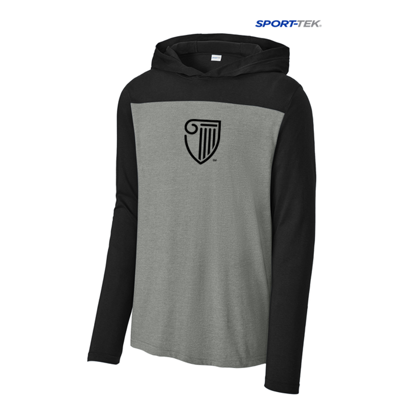 NEW STRAYER Sport-Tek® Halftime Long Sleeve Hoodie - Black/ Vintage Heather