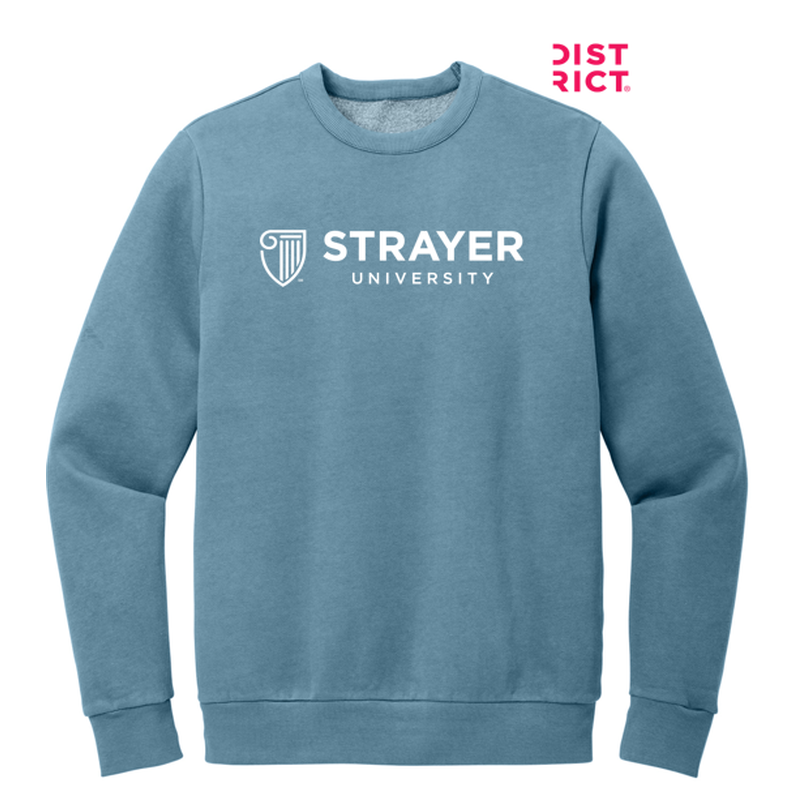 STRAYER District Wash™ Fleece Crew - Dusk Blue