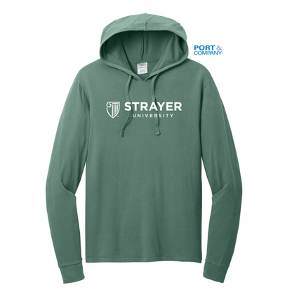 NEW STRAYER Port & Company® Beach Wash® Garment-Dyed Pullover Hooded Tee - Nordic Green