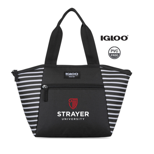 NEW STRAYER Igloo® Mini Essential Lunch Cooler Black & White Stripe