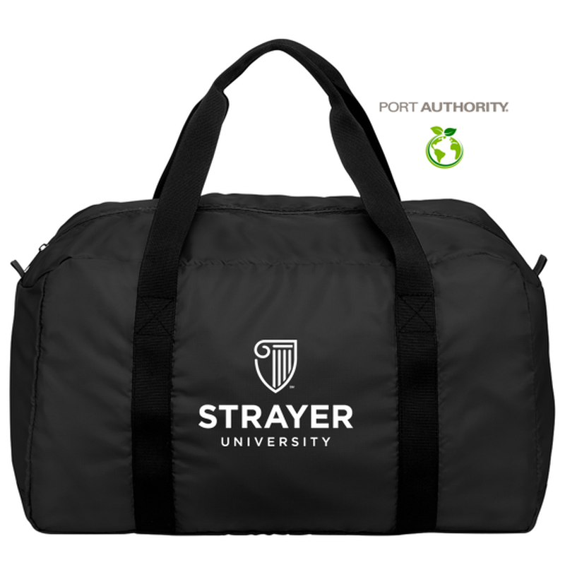 STRAYER Port Authority® Mini Ripstop Travel Duffel - Black