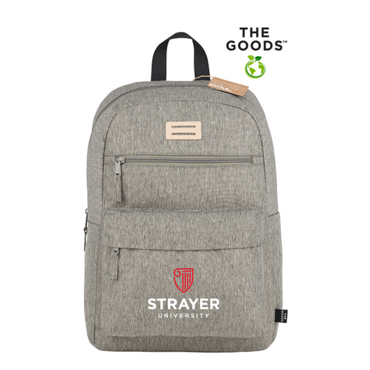 NEW STRAYER The Goods Recycled 15" Laptop Backpack - GREY