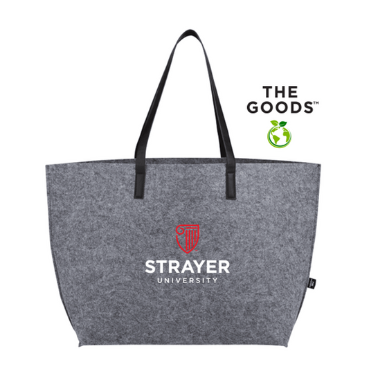 NEW STRAYER The Goods Recycled Felt Shoulder Tote- GREY