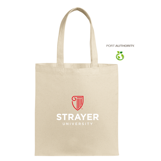 NEW STRAYER Port Authority® Eco Blend Canvas Tote - Natural