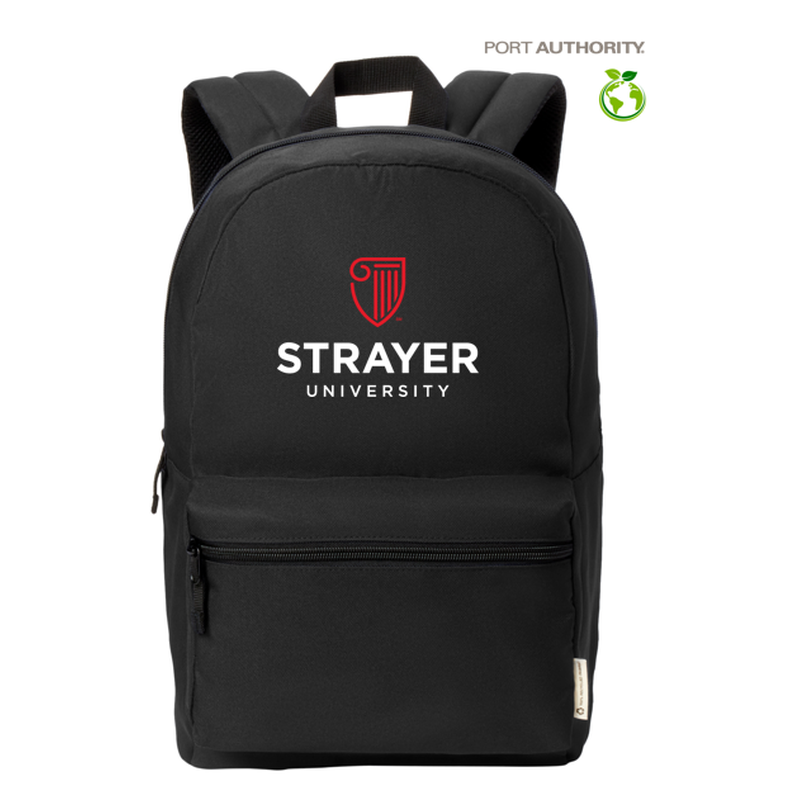 STRAYER Port Authority® C-FREE® Recycled Backpack - BLACK