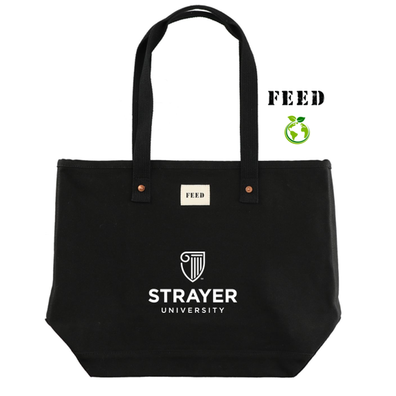 NEW STRAYER  FEED Organic Cotton Weekend Tote - BLACK