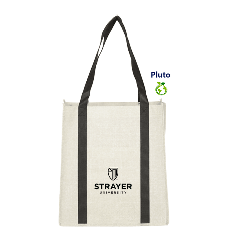 STRAYER Pluto Recycled Non-Woven Small Grocery Tote - BLACK
