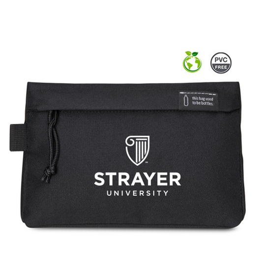 NEW STRAYER Renew rPET Zippered Pouch - Black
