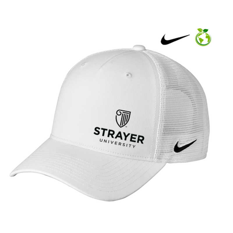 STRAYER Nike Snapback Mesh Trucker Cap - WHITE