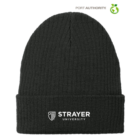 NEW STRAYER Port Authority® C-FREE® Recycled Beanie - Deep Black