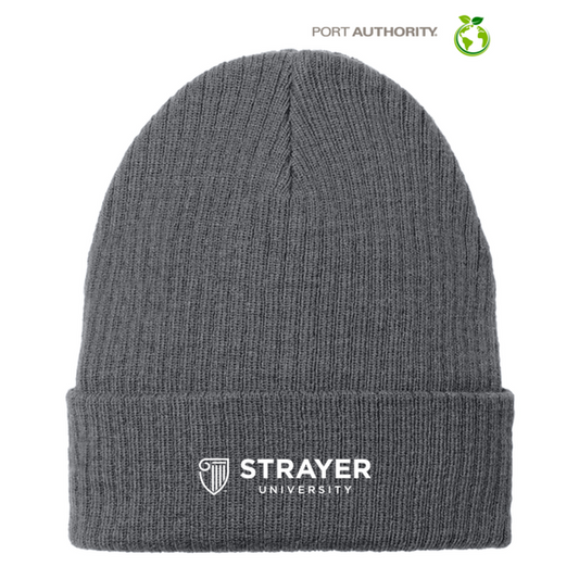 NEW STRAYER Port Authority® C-FREE® Recycled Beanie - Grey Steel