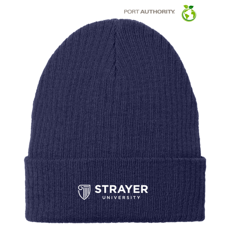 STRAYER Port Authority® C-FREE® Recycled Beanie - True Navy