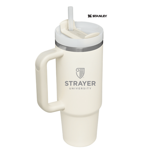 NEW STRAYER Stanley Quencher H2.O FlowState™ Tumbler 30 oz - CREAM