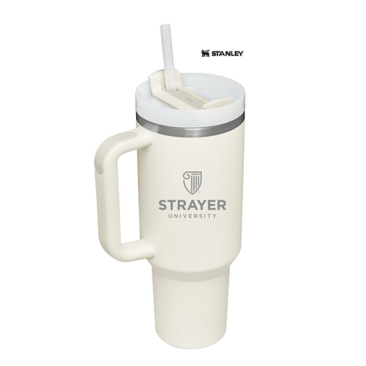 NEW STRAYER Stanley Quencher H2.O FlowState Tumbler 40oz - CREAM