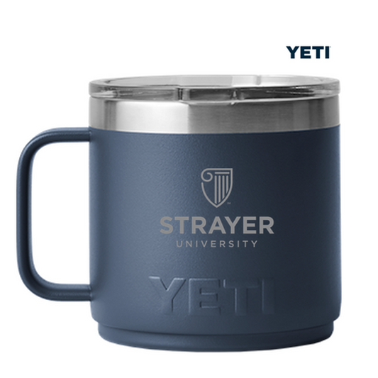 NEW STRAYER YETI RAMBLER 14 OZ MUG WITH MAGSLIDER LID - Navy