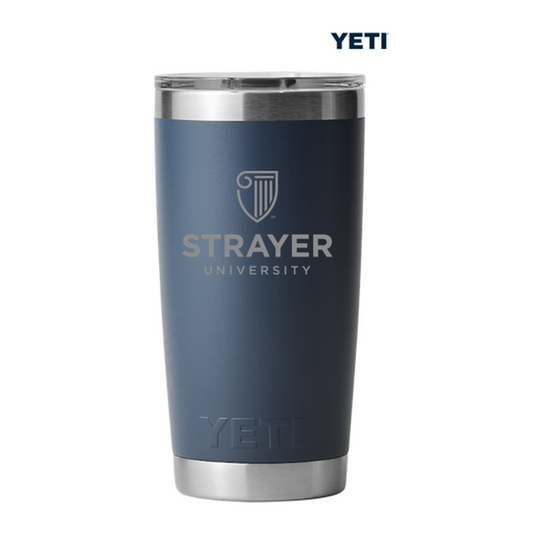 NEW STRAYER YETI RAMBLER® 20 OZ TUMBLER  WITH MAGSLIDER™ LID - Navy