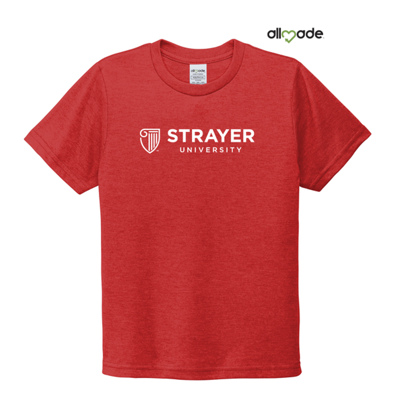 STRAYER Allmade® Youth Tri-Blend Tee -  Rise Up Red