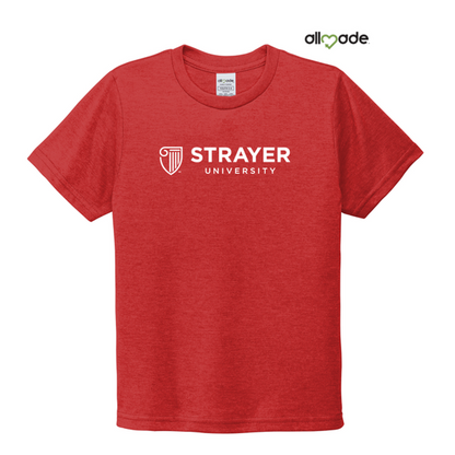 NEW STRAYER Allmade® Youth Tri-Blend Tee -  Rise Up Red