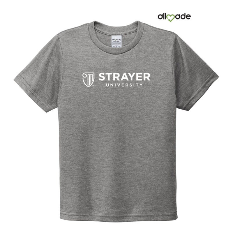 STRAYER Allmade® Youth Tri-Blend Tee -  Aluminum Grey