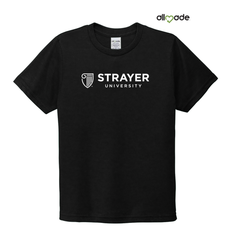STRAYER Allmade® Youth Tri-Blend Tee -  Deep Black