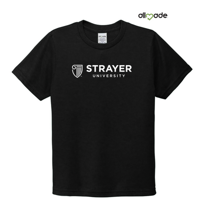 NEW STRAYER Allmade® Youth Tri-Blend Tee -  Deep Black