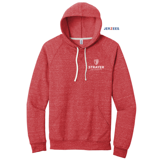 NEW STRAYER Jerzees ® Snow Heather French Terry Raglan Hoodie - RED