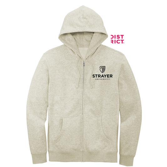 NEW STRAYER District® V.I.T.™ Fleece Full-Zip Hoodie - Oatmeal Heather