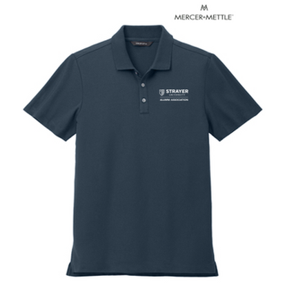 NEW STRAYER ALUMNI - Mercer+Mettle® Stretch Pique Polo - Night Navy