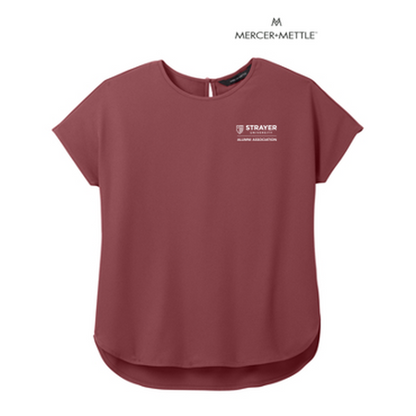 NEW STRAYER ALUMNI - Mercer+Mettle® Women's Stretch Crepe Crew - Rosewood