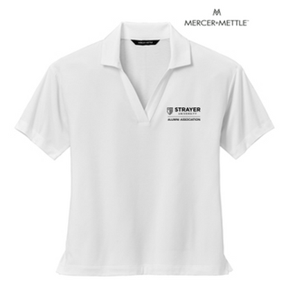 NEW STRAYER ALUMNI - Mercer+Mettle® Women’s Stretch Jersey Polo - White