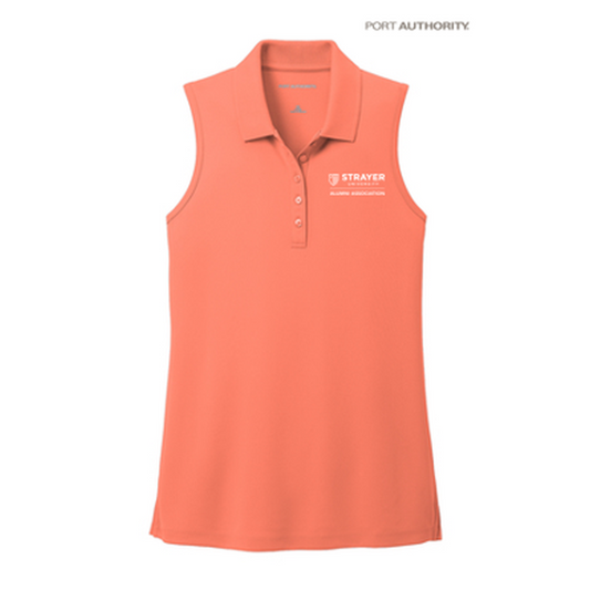 NEW STRAYER ALUMNI - Port Authority® Ladies Dry Zone® UV Micro-Mesh Sleeveless Polo - Coral Splash