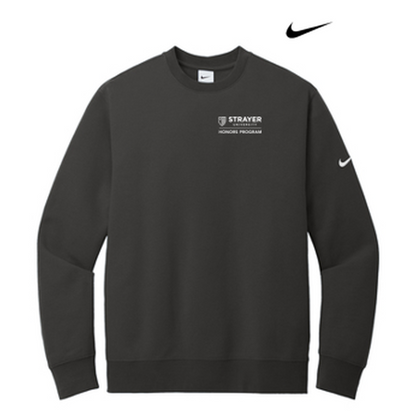 NEW STRAYER HONORS - Nike Club Fleece Sleeve Swoosh Crew - Anthracite