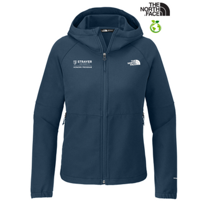 NEW STRAYER HONORS - The North Face® Ladies Barr Lake Hooded Soft Shell Jacket - Shady Blue Dark Heather