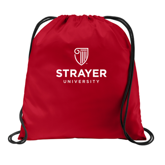 NEW STRAYER Polyester Drawstring Cinch Pack - RED