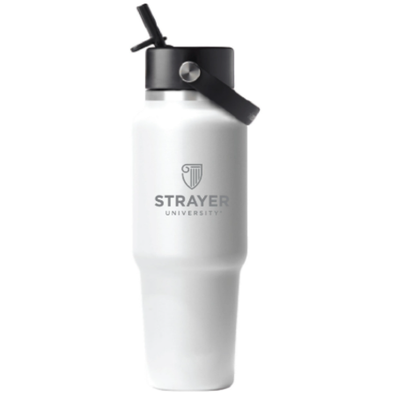 NEW STRAYER Hydro Flask® Travel Bottle With Flex Straw Cap 32oz - WHITE