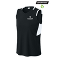 NEW STRAYER Sport-Tek® Women’s Club Sleeveless V-Neck - Black/White