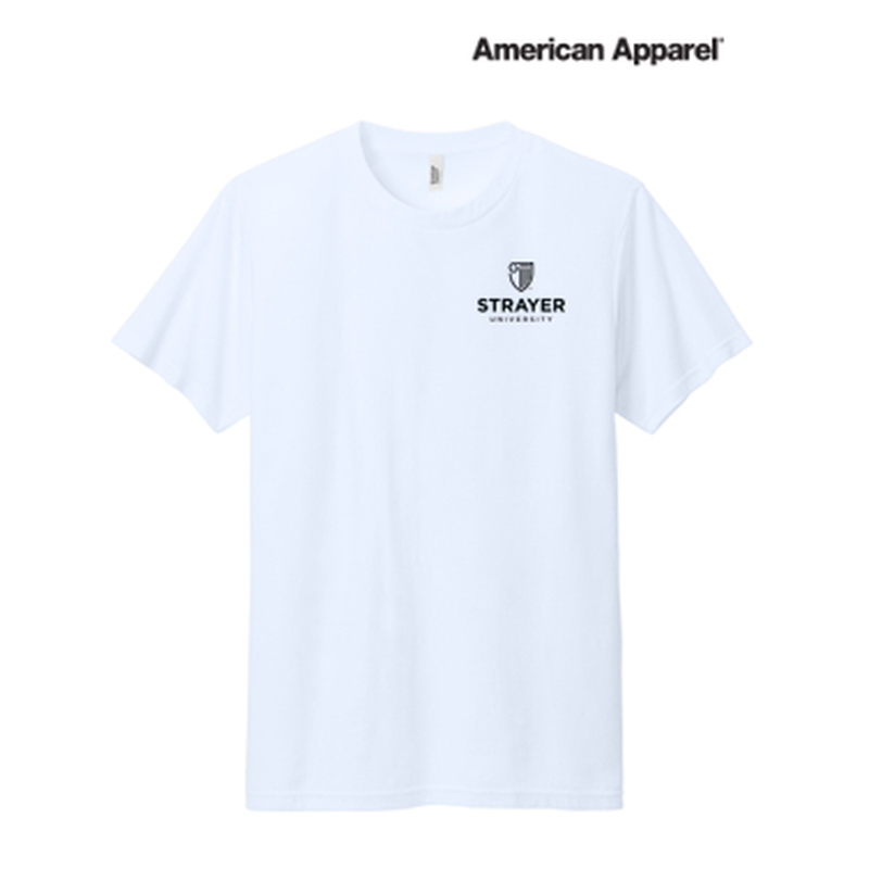 NEW STRAYER American Apparel® Unisex CVC Tee - White