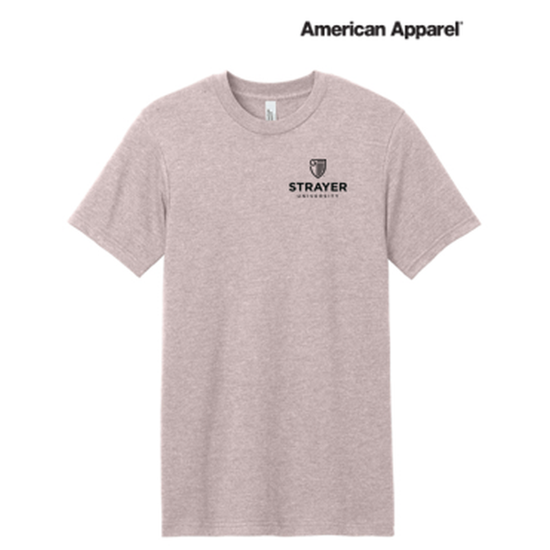 NEW STRAYER American Apparel® Unisex CVC Tee - Heather Blush