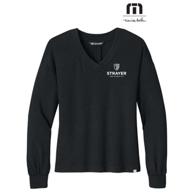 NEW STRAYER TravisMathew Women’s Long Weekend V-Neck - Black